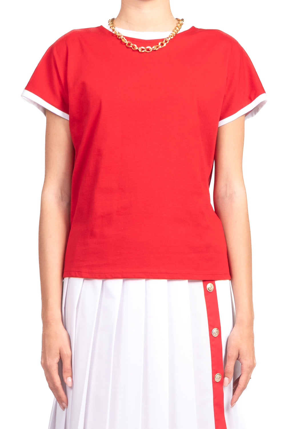 Tensione In - T-Shirt contrasto con collana Art. M30015AT