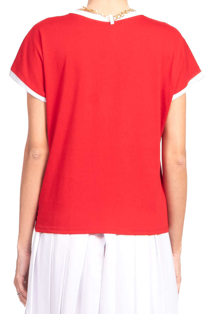 Tensione In - T-Shirt contrasto con collana Art. M30015AT