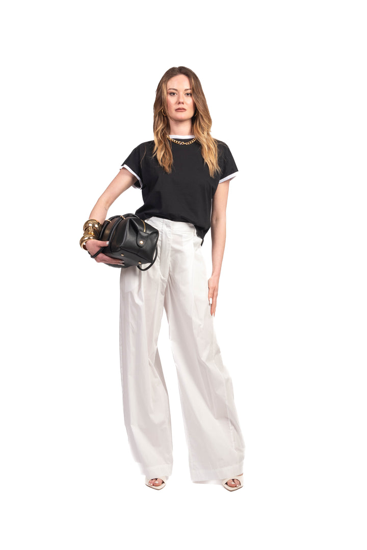 Tensione In - Pantalone barrel  ampio con pinces Art. S26PG46