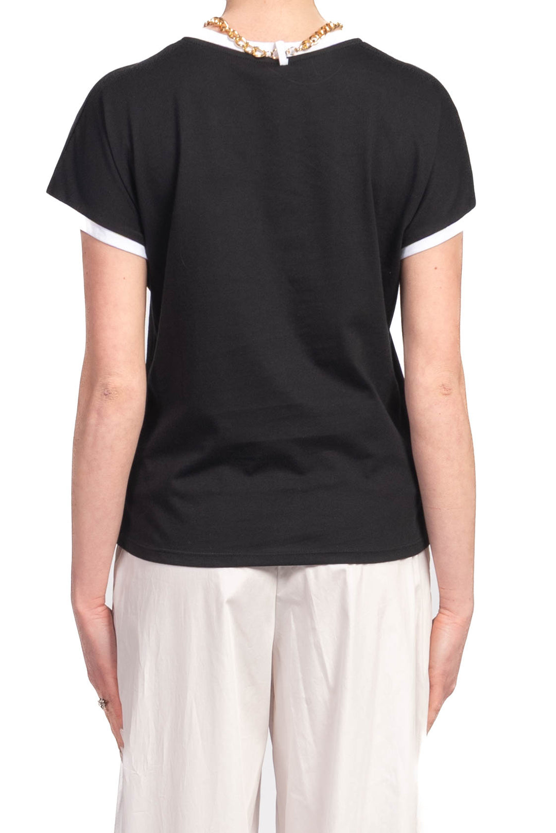 Tensione In - T-Shirt contrasto con collana Art. M30015AT