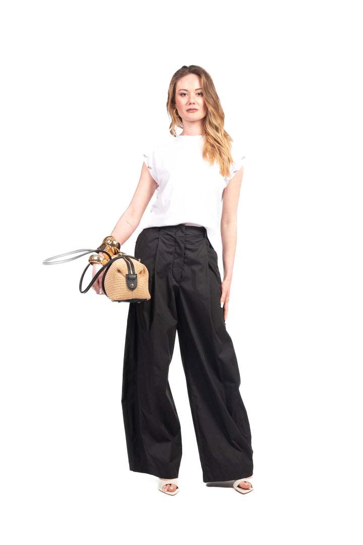 Tensione In - T-shirt con bottoni oro Art. M30016AT