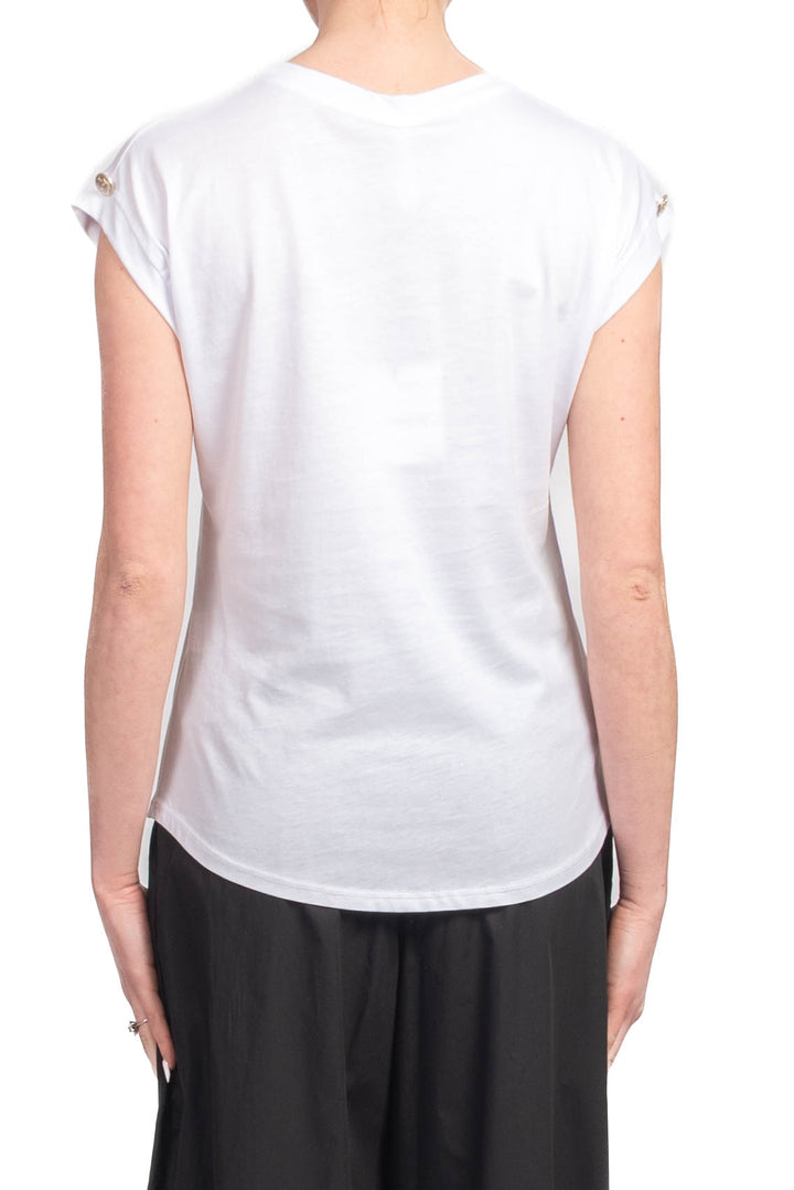 Tensione In - T-shirt con bottoni oro Art. M30016AT