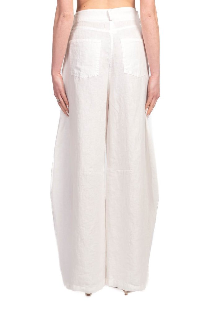 Tensione In - Pantalone barrel ampio in lino Art. S26PE64