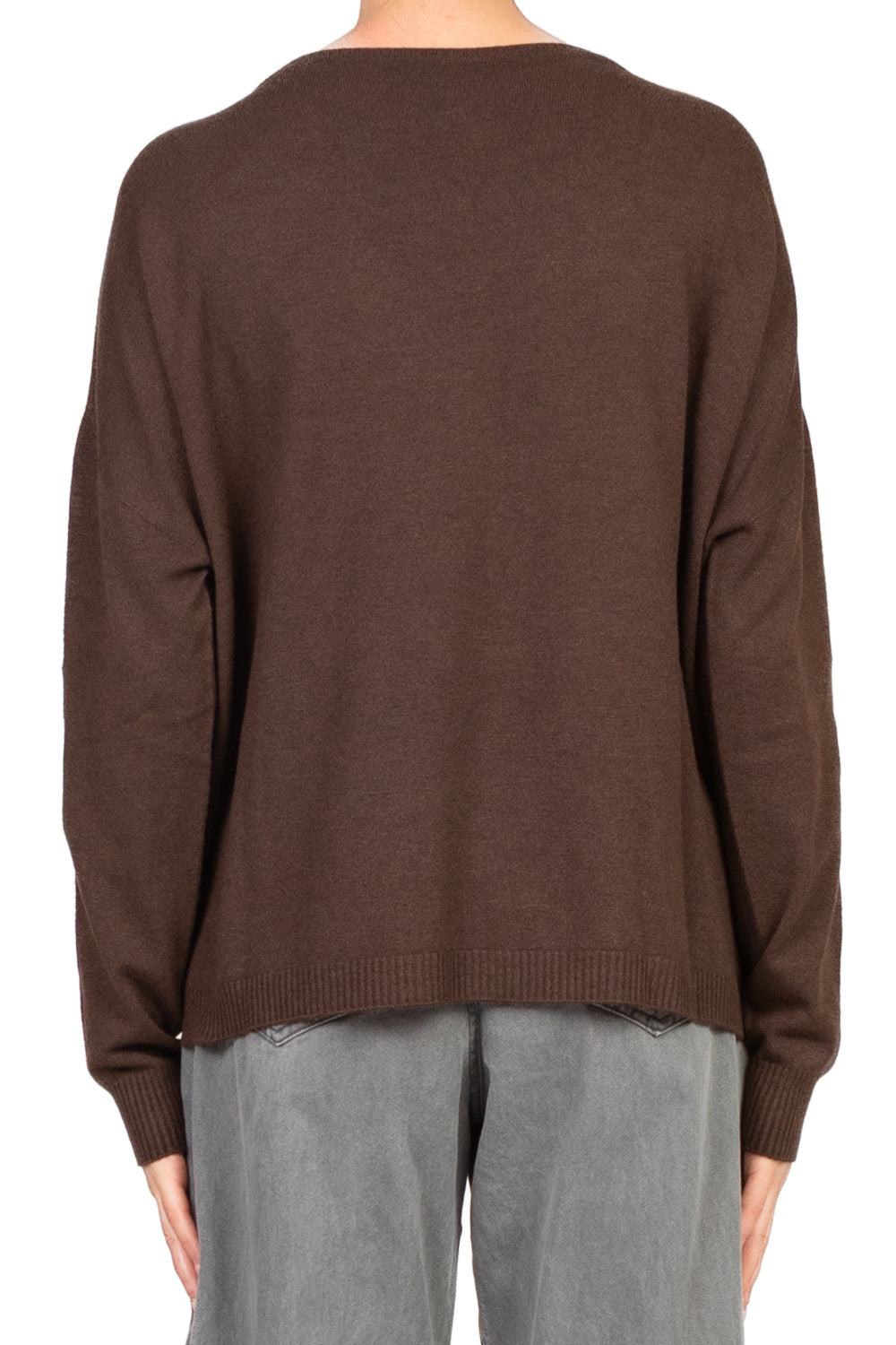 Tensione In - Maglia girocollo over con spacchi laterali Art. D79025AI25