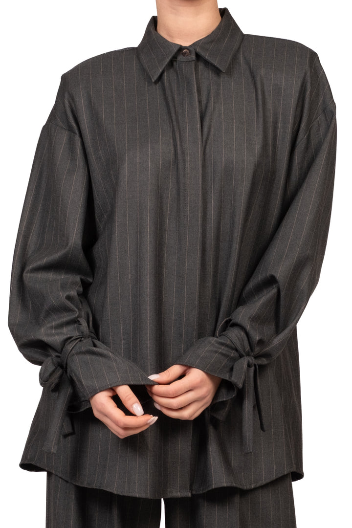 Vicolo - Camicia gessata con spalline Art. TAC1696