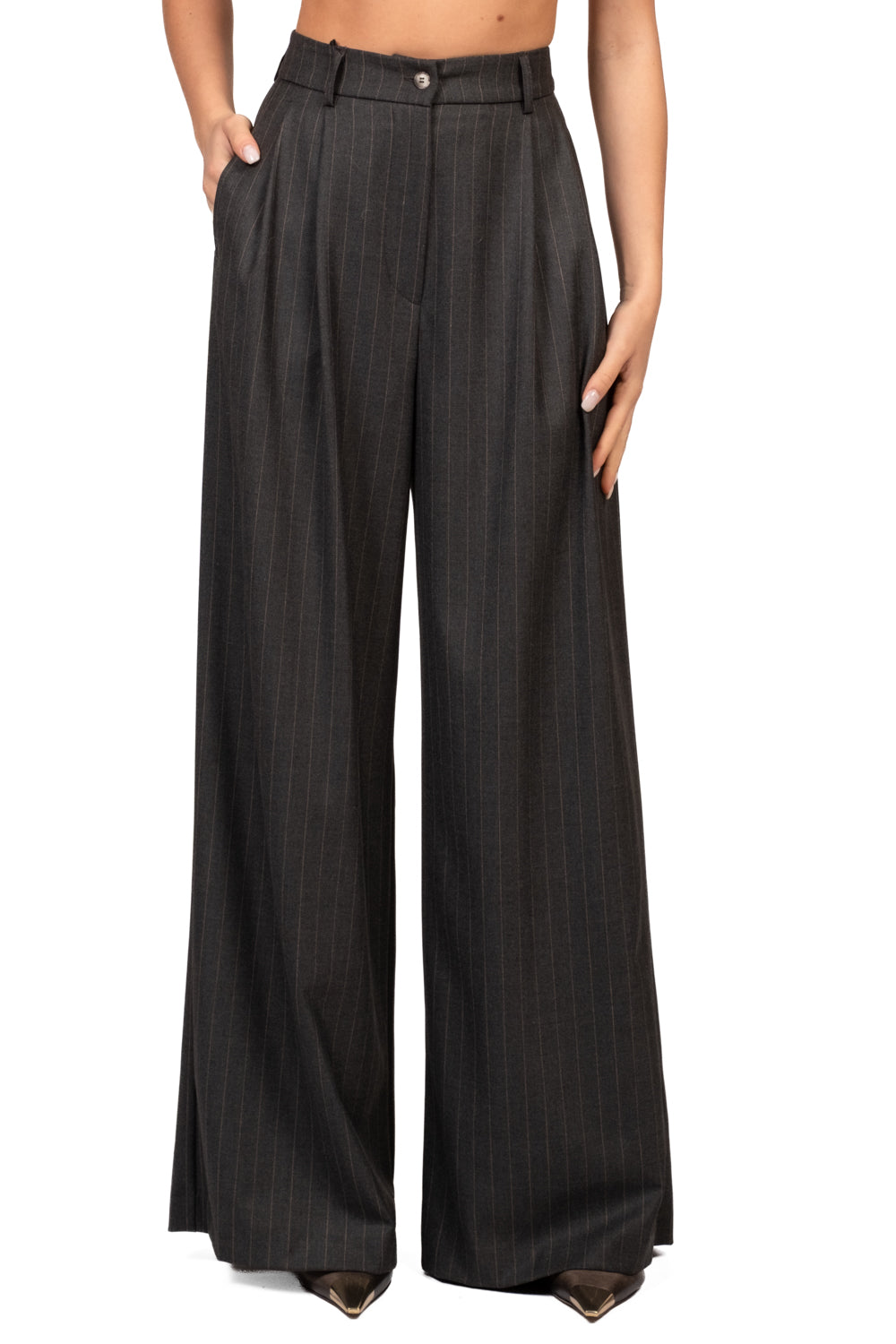 Vicolo - Pantalone palazzo gessato Art. TAC1697