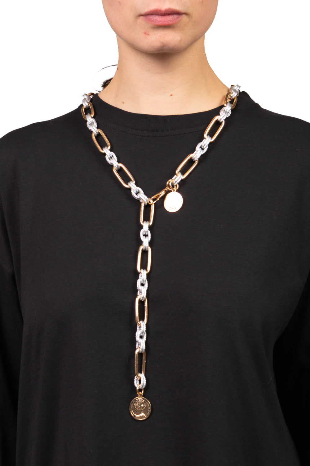 Upper - Collana medaglia doppia lavorazione