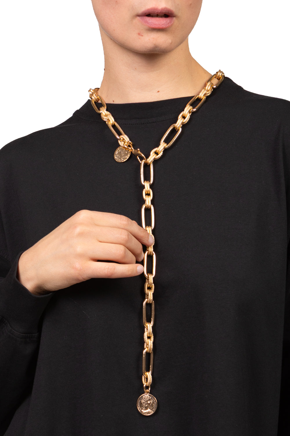 Upper - Collana medaglia doppia lavorazione