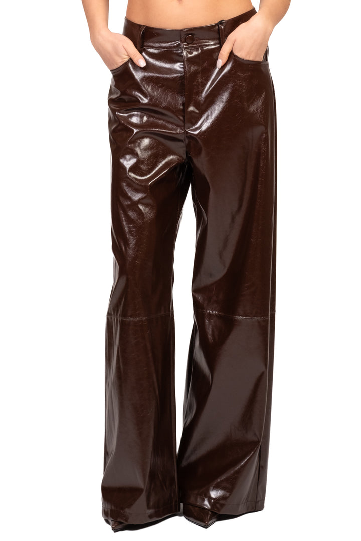 Vicolo - Pantalone palazzo ecopelle Art. TAC1726
