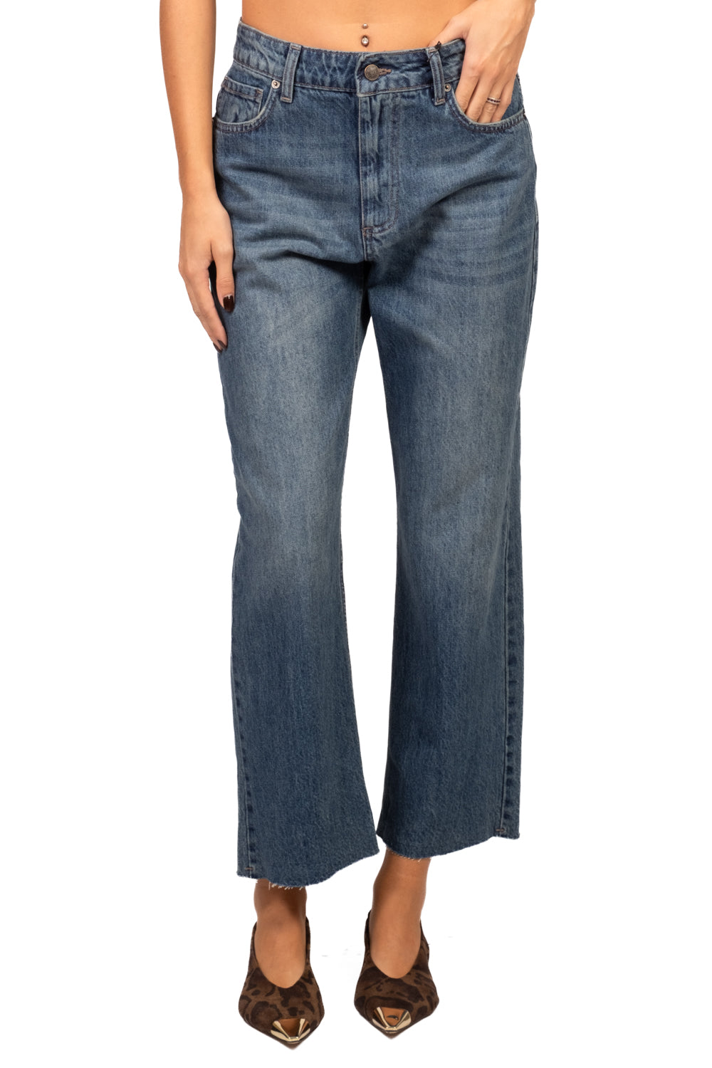 Tensione In - Jeans crop taglio vivo Art. TOM-CUT-BLU-AI26