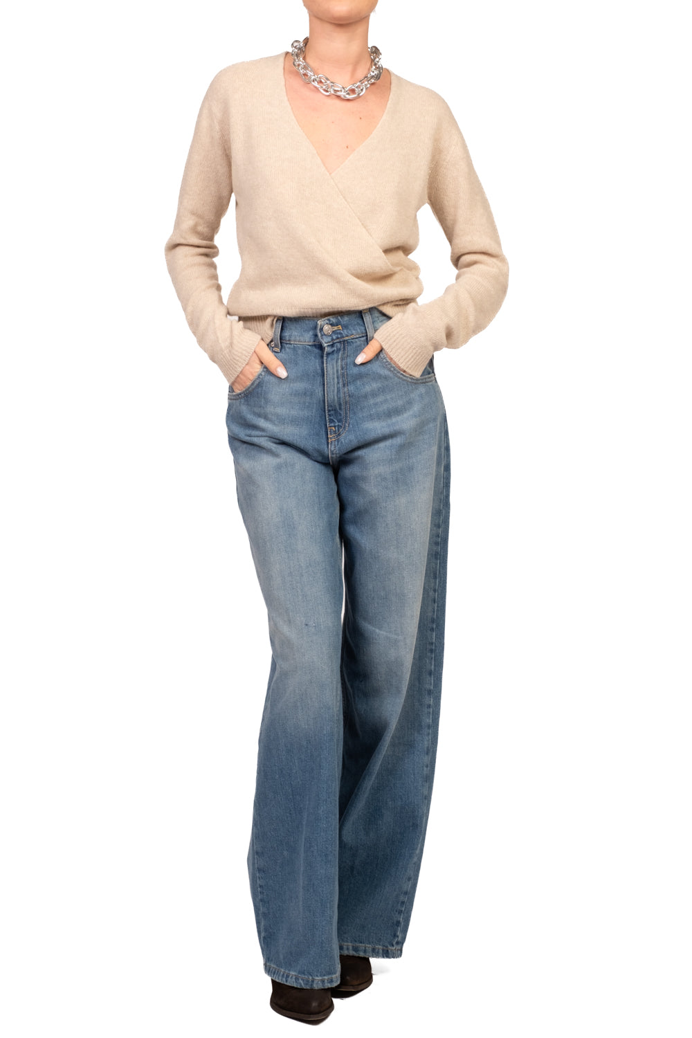 Tensione In - Maglia scollo v incrociato Art. WF8638