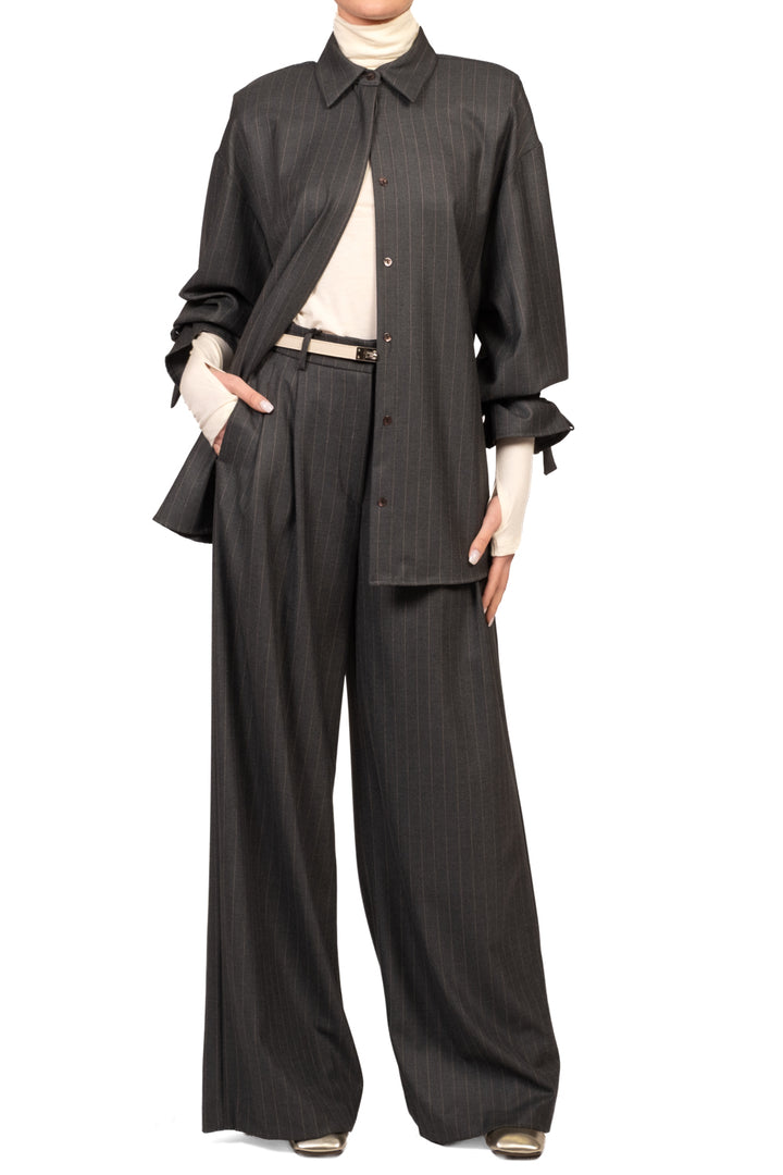 Vicolo - Camicia gessata con spalline Art. TAC1696