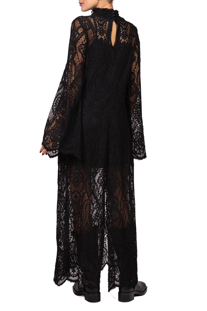 Tensione In - Abito pizzo con manica campana Art. W26XA15