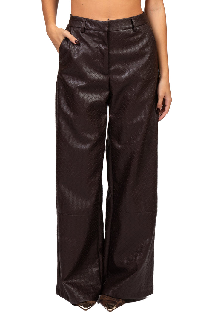 Imperial - Pantalone ecopelle trama intrecciata Art. P7J4MDQ