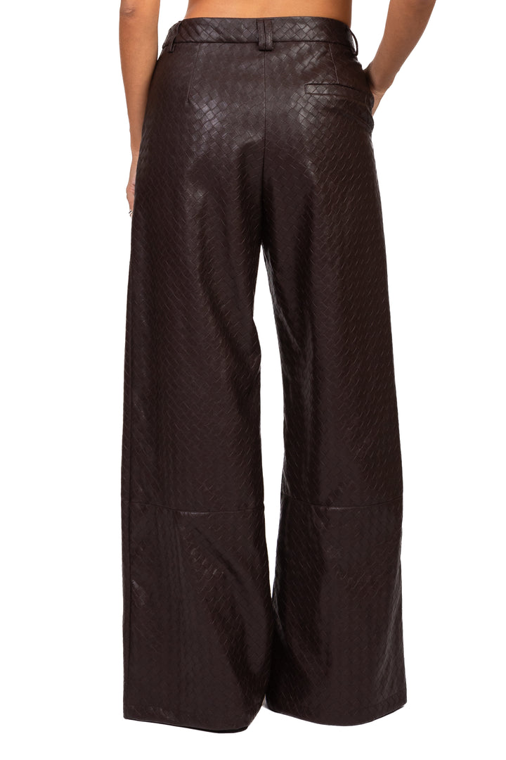 Imperial - Pantalone ecopelle trama intrecciata Art. P7J4MDQ