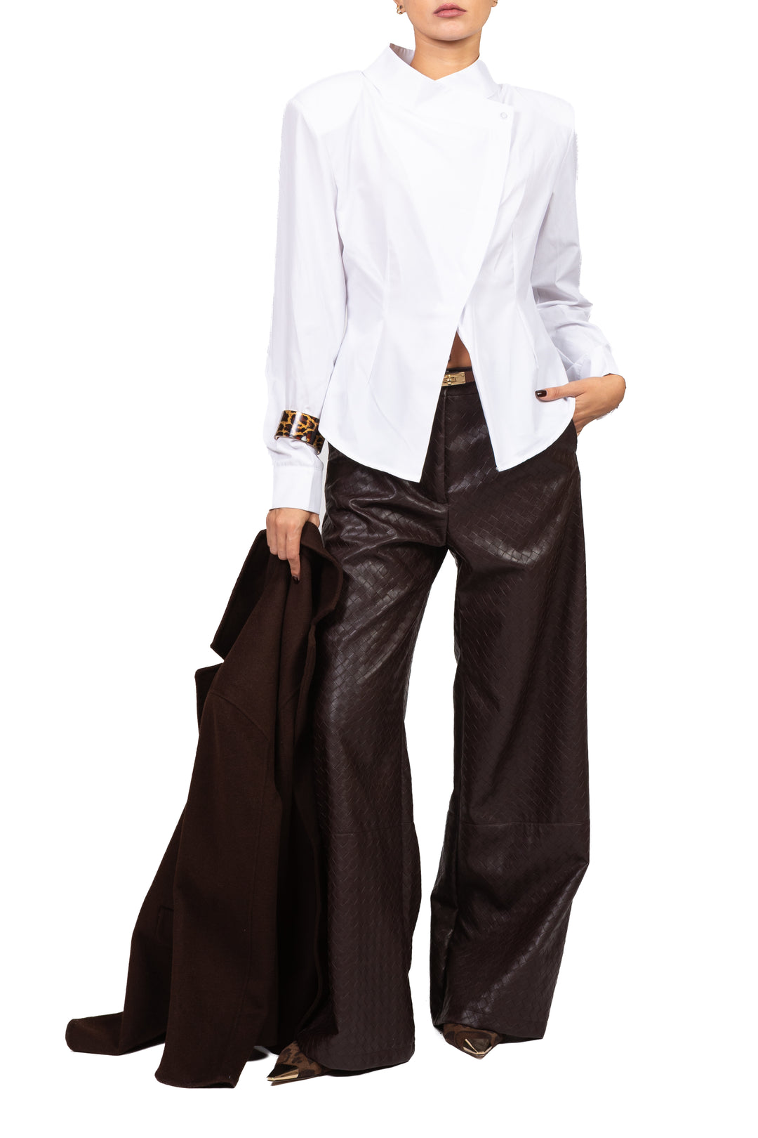 Imperial - Pantalone ecopelle trama intrecciata Art. P7J4MDQ