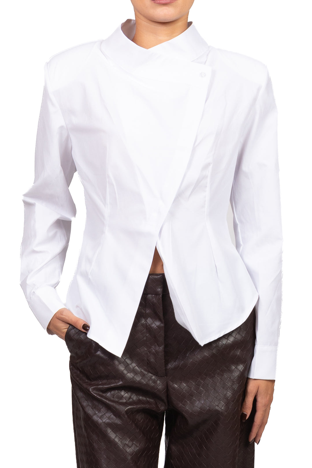 Tensione In - Camicia chiusura asimmetrica con spalline Art. FW260191