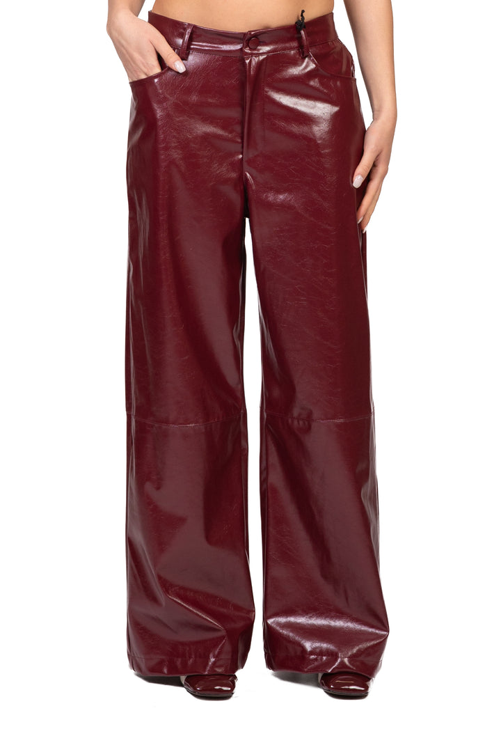 Vicolo - Pantalone palazzo ecopelle Art. TAC1726