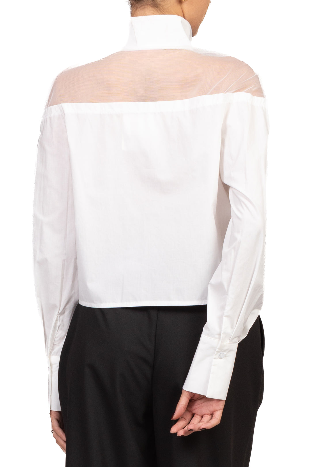 Vicolo - Camicia crop intarsio retato Art. TAC1752