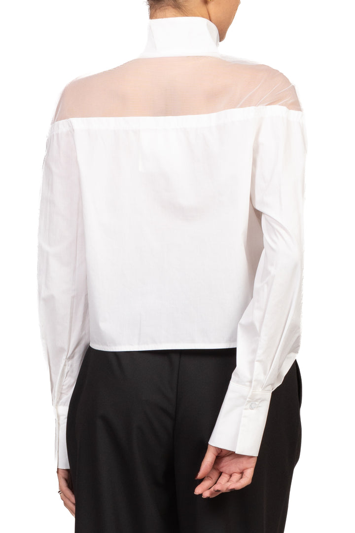 Vicolo - Camicia crop intarsio retato Art. TAC1752