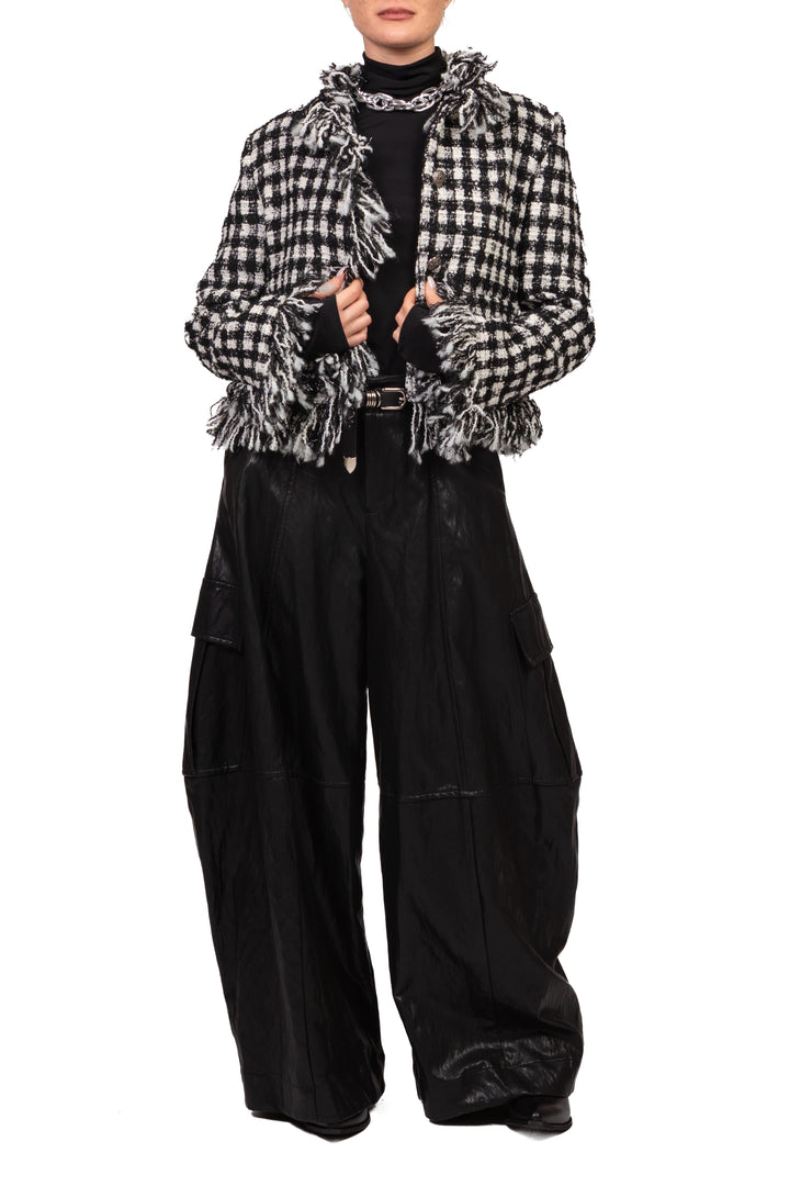 Tensione In - Pantalone cargo ecopelle Art. HU656