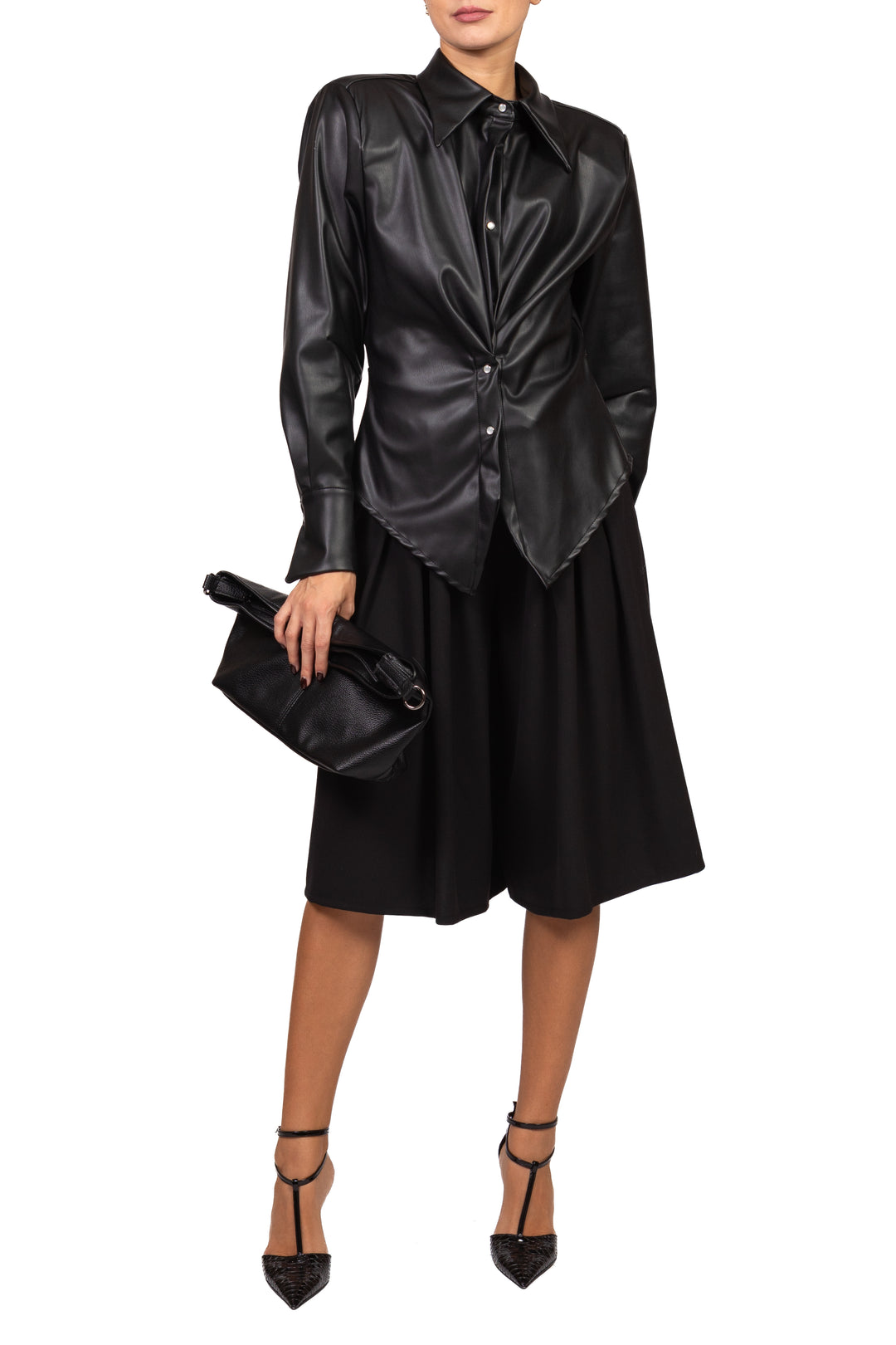 Tensione In - Camicia ecopelle sfiancata con spalline Art. FW260186
