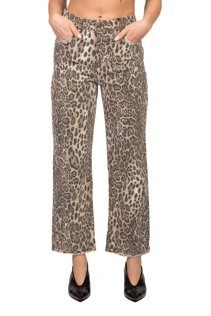 Tensione In - Jeans gamba dritta animalier Art. TOM-MACULA