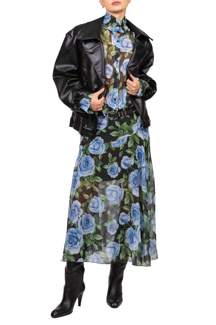 Tensione In - Abito lungo floreale con cintura Art. FW260189