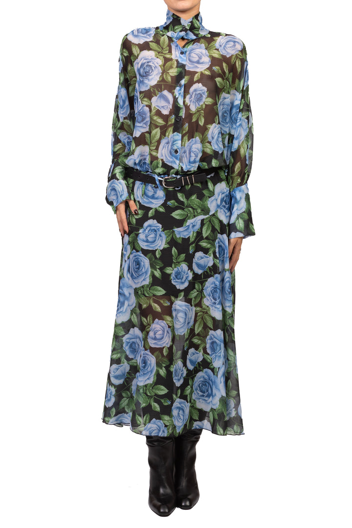 Tensione In - Abito lungo floreale con cintura Art. FW260189