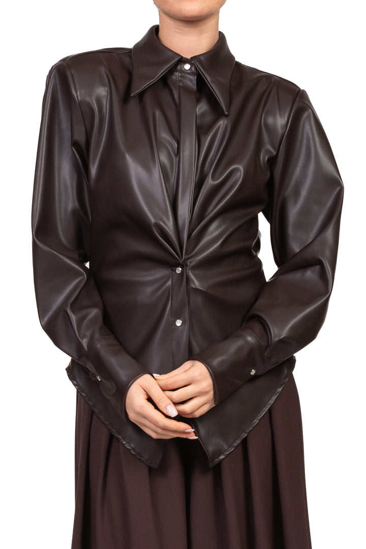 Tensione In - Camicia ecopelle sfiancata con spalline Art. FW260186