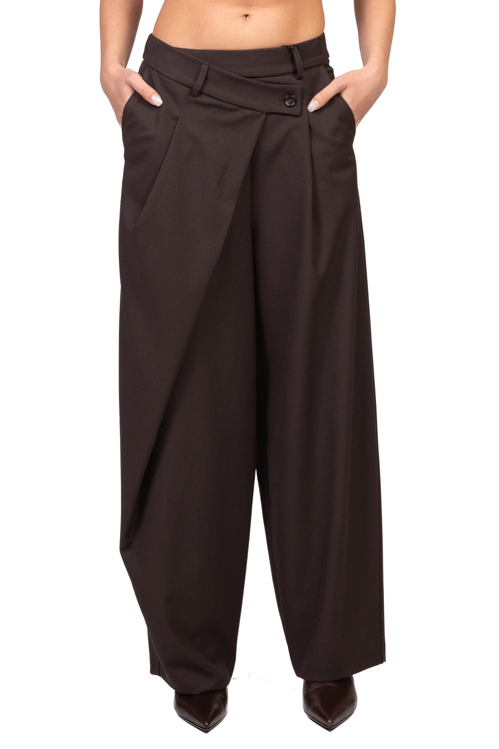 Tensione In - Pantalone palazzo con chiusura asimmetrica Art. PT154T-AI26