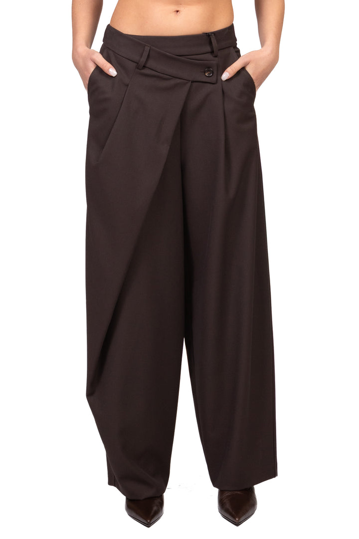 Tensione In - Pantalone palazzo con chiusura asimmetrica Art. PT154T-AI26