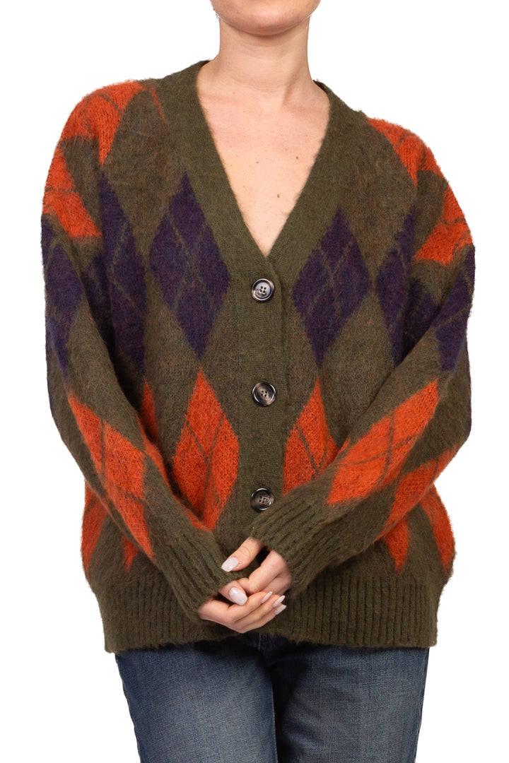 Kontatto - Cardigan rombi scollo v Art. 3M1943NI