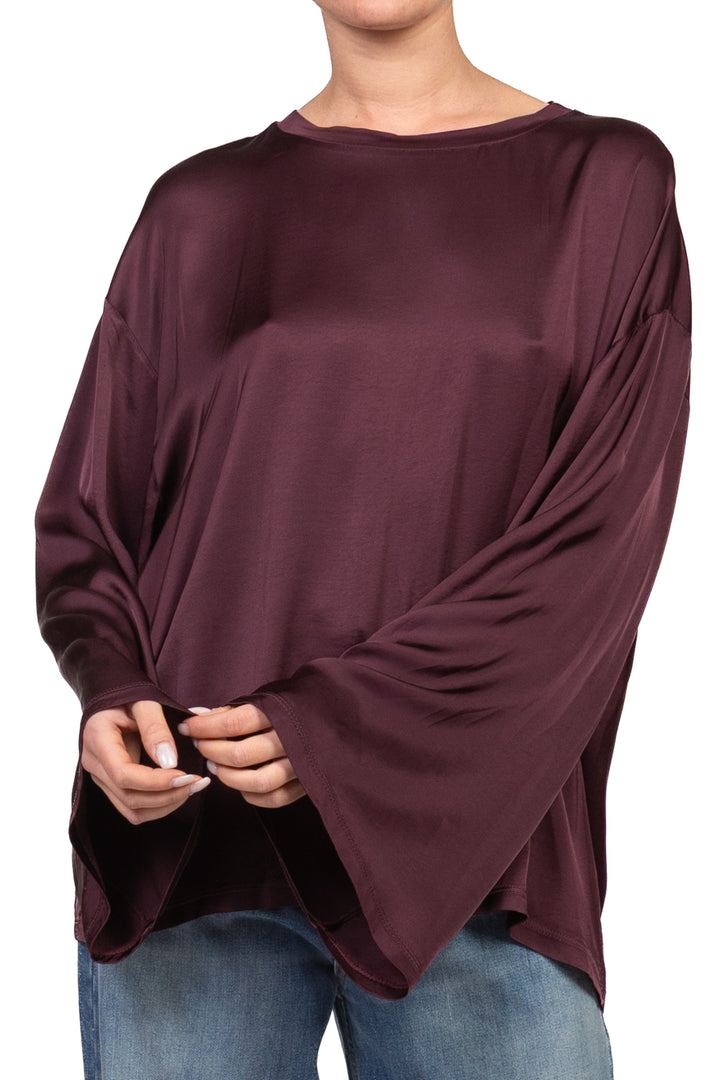 Tensione In - Blusa satin manica ampia Art. H771B97Q