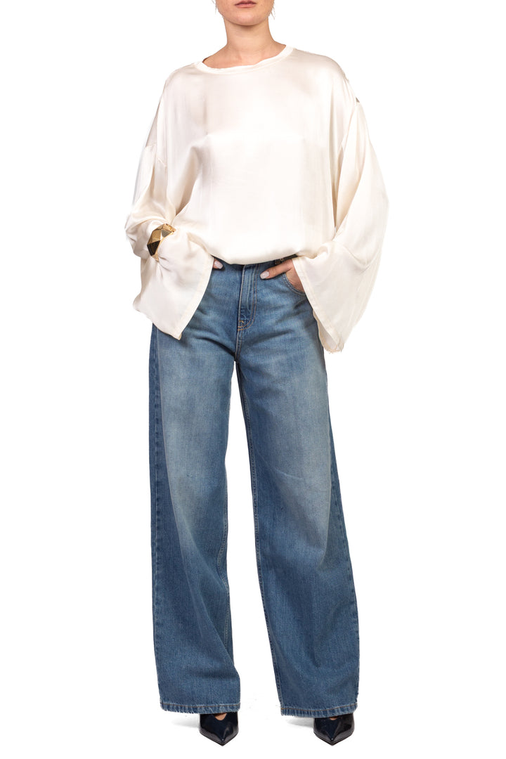 Tensione In - Blusa satin manica ampia Art. H771B97Q
