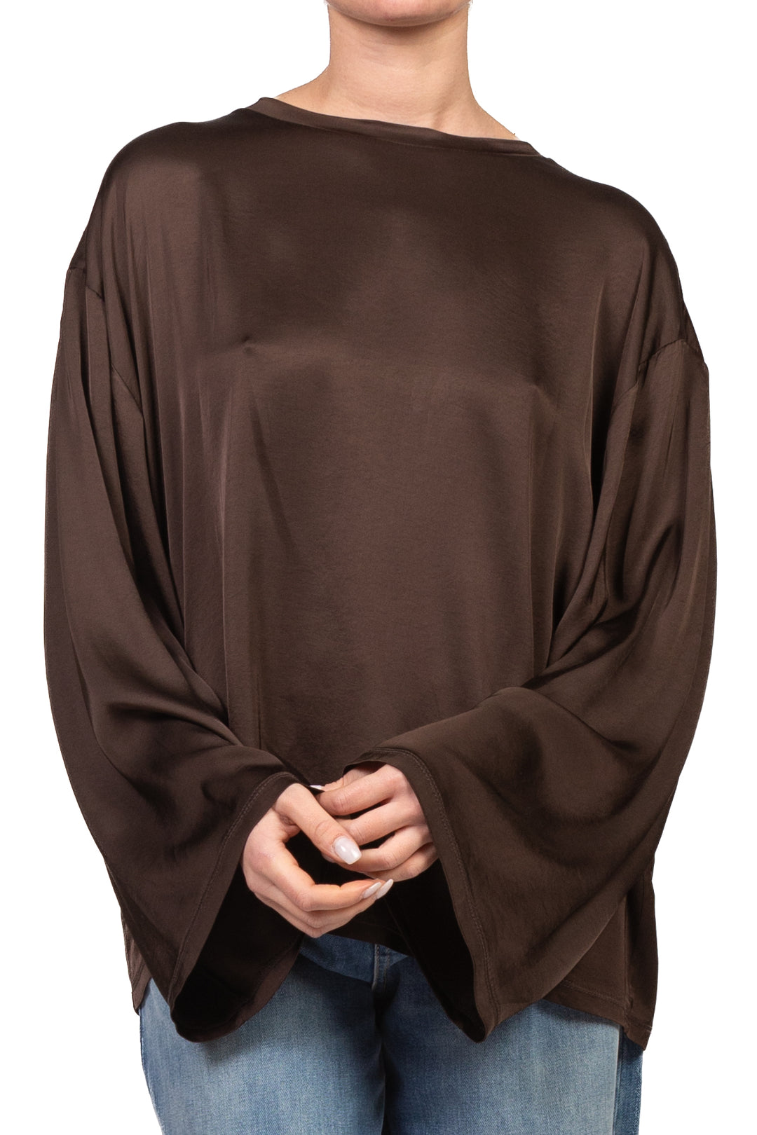 Tensione In - Blusa satin manica ampia Art. H771B97Q