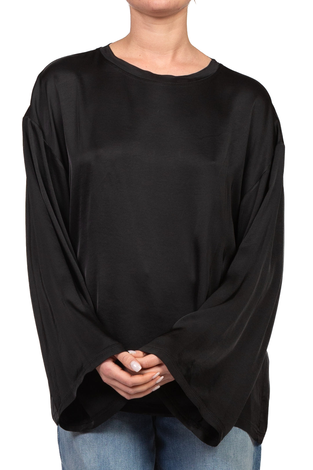 Tensione In - Blusa satin manica ampia Art. H771B97Q