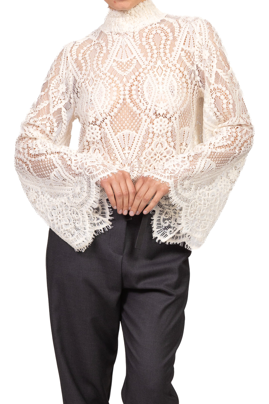Tensione In - Maglia pizzo manica campana Art. W26MA16