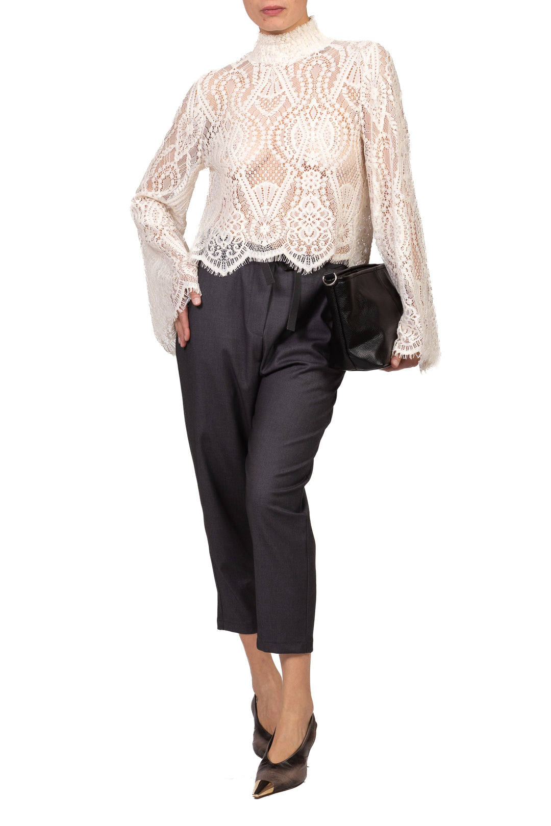 Tensione In - Maglia pizzo manica campana Art. W26MA16