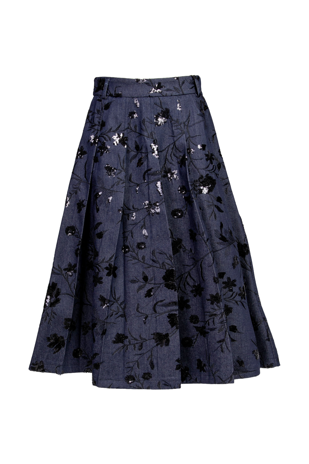 Vicolo - Gonna denim a pieghe con paillettes Art. TD0219