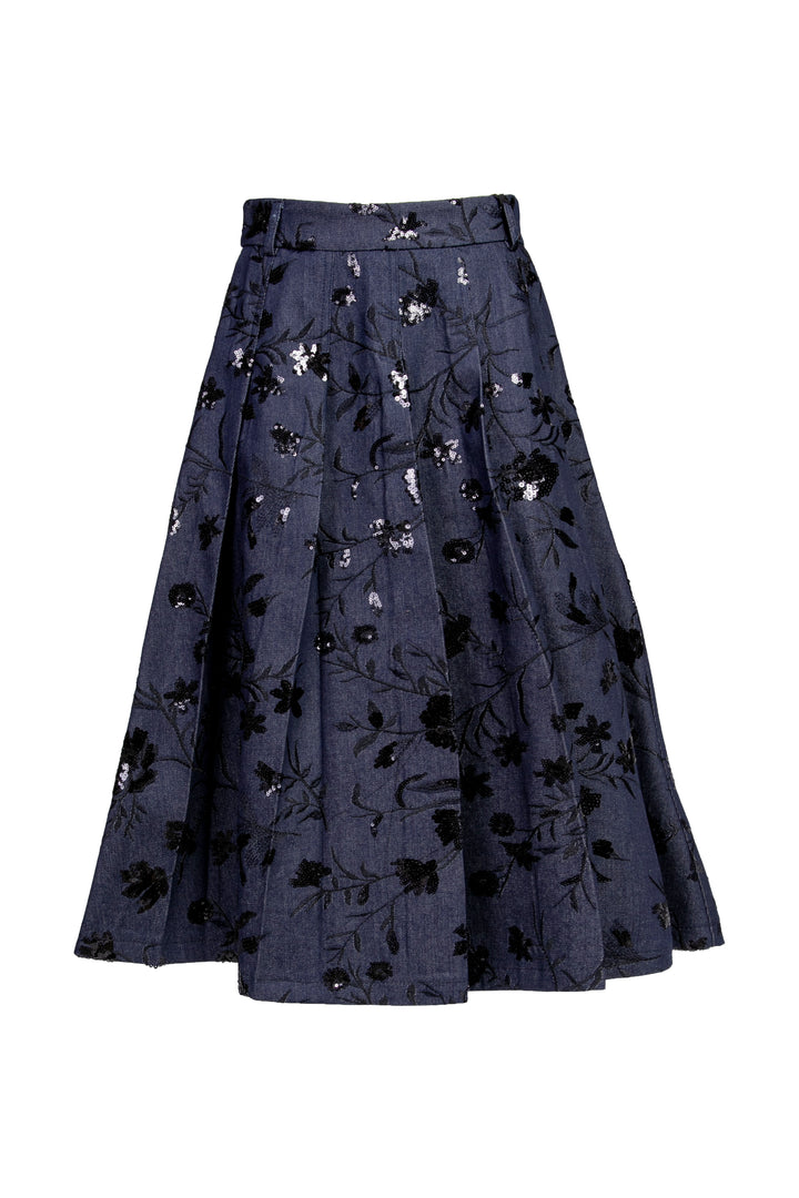 Vicolo - Gonna denim a pieghe con paillettes Art. TD0219