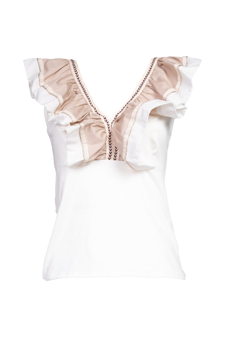Have one - Top scollo V rouches Art. TJA-N014