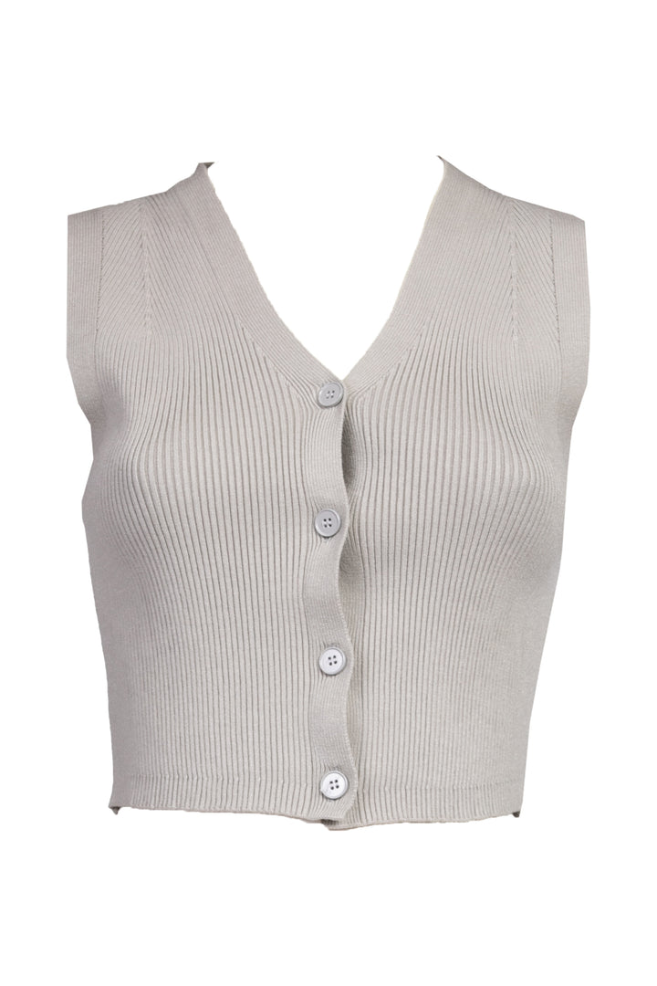 Vicolo - Gilet crop a costine Art. 22035D