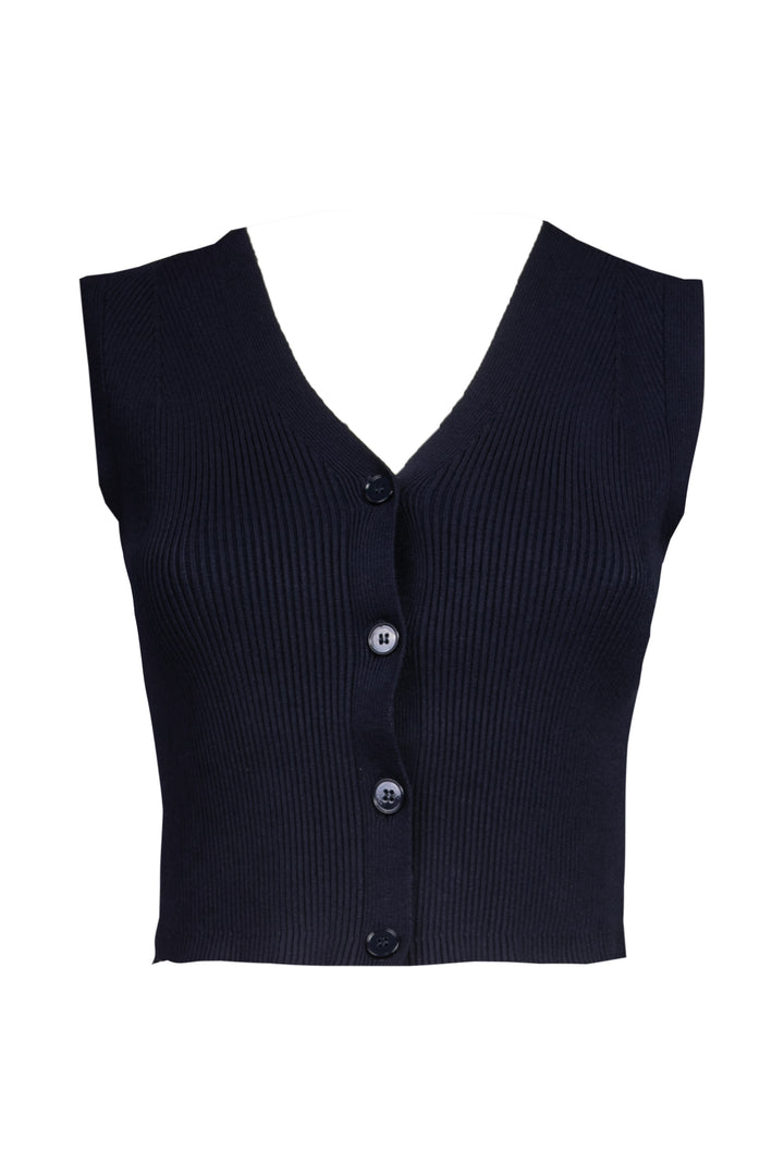 Vicolo - Gilet crop a costine Art. 22035D