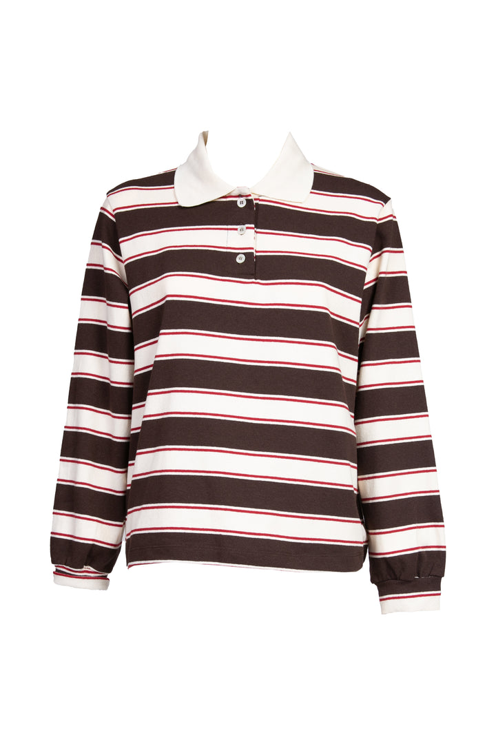 Vicolo - T-shirt polo a righe manica lunga Art. TD1041