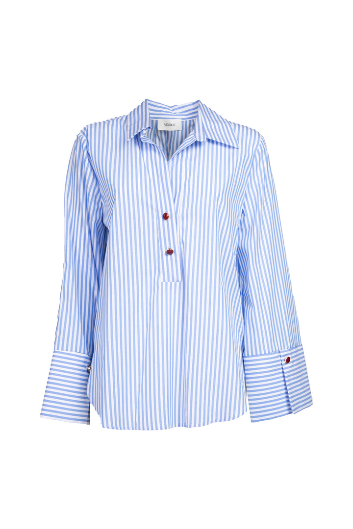 Vicolo - Blusa gessata con bottoni Art. TD0990