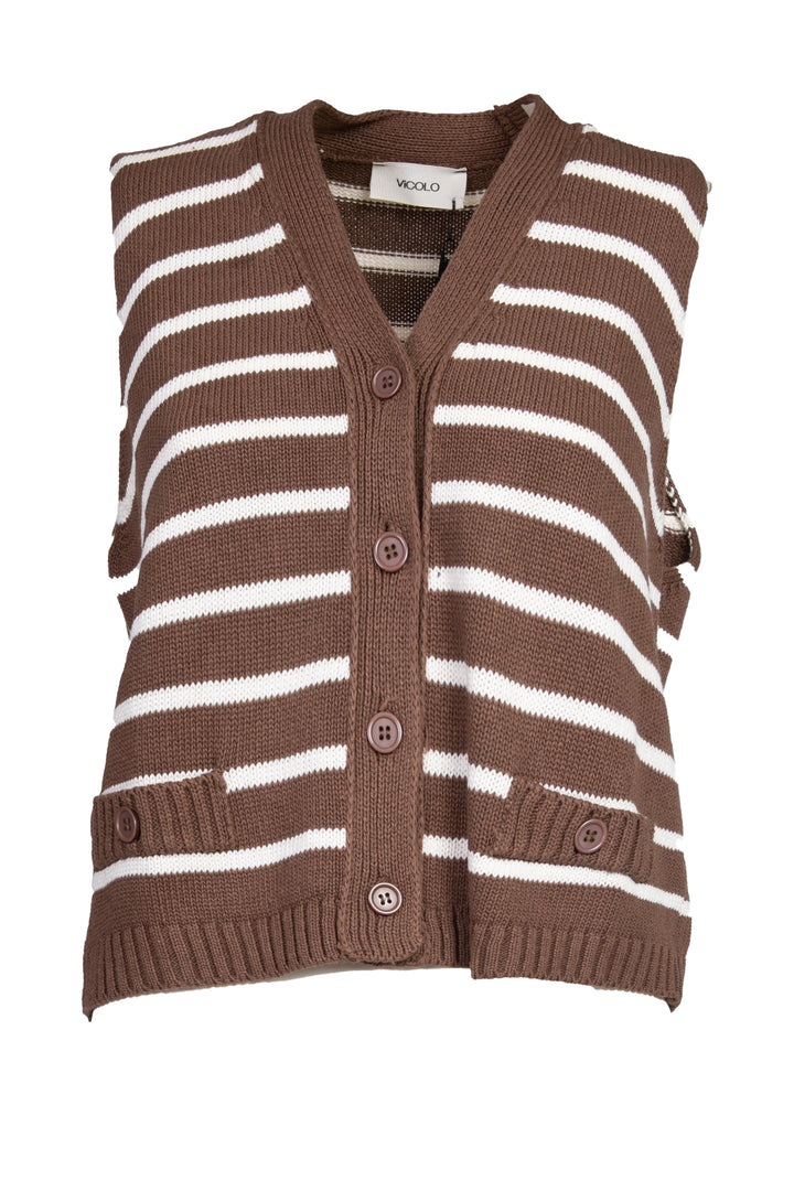 Vicolo - Gilet rigato Art. 77062D