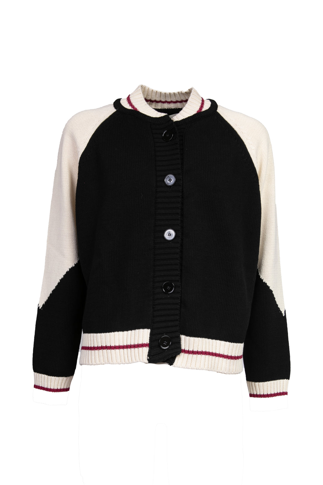Vicolo - Cardigan girocollo bicolor Art. 55010D