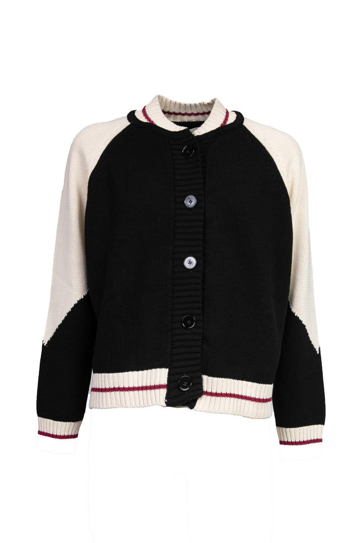 Vicolo - Cardigan girocollo bicolor Art. 55010D