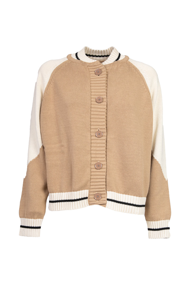 Vicolo - Cardigan girocollo bicolor Art. 55010D
